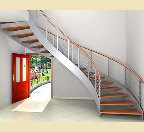 卷板鋼木樓梯家用復(fù)式017